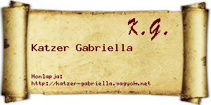Katzer Gabriella névjegykártya