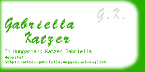 gabriella katzer business card
